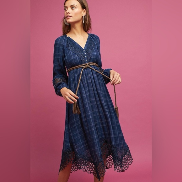 Akemi + Kin Dresses & Skirts - Anthropologie Akemi + Kin Plaid Kerchief Dress – Size 2